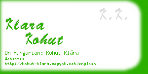 klara kohut business card