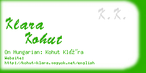 klara kohut business card